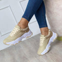 Women's Platform Pure Color Tied Shoes