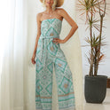 Printed wide-leg trousers