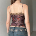 American Retro Flower Print Camisole