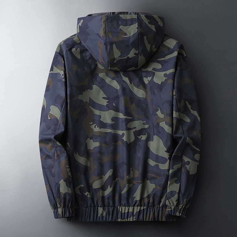 Men's Casual Hooded Camouflage Printed Jacket