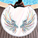 Round printed beach towel