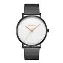 Geneva men's fashion steel mesh strap watch