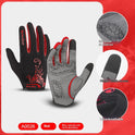 Outdoor Mountain Bike Long Finger Breathable Shock Absorption Wear-resistant Cycling Gloves