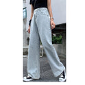 Straight hole Korean style mopping long pants