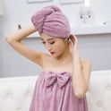 Coral Fleece Bath Skirt Wearable Bath Towels Soft Absorbent Not Easy To Fluff Korean Style