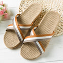 Linen Home Indoor Silent Non-slip Platform Sandals And Slippers