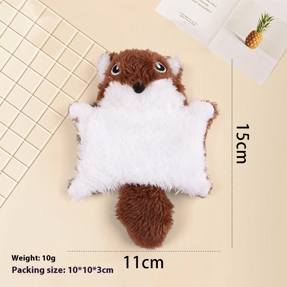 Plush Flying Squirrel Ringing Paper Sound Cat Teaser Toy