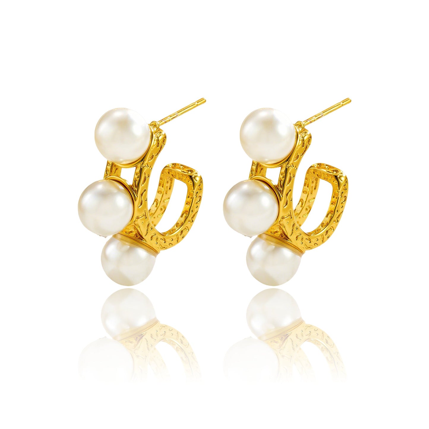 Affordable Luxury Fashion Vintage Pearl Stainless Steel Earrings