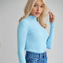 Women's Fashion Simple Pure Color Half Collar Sweater