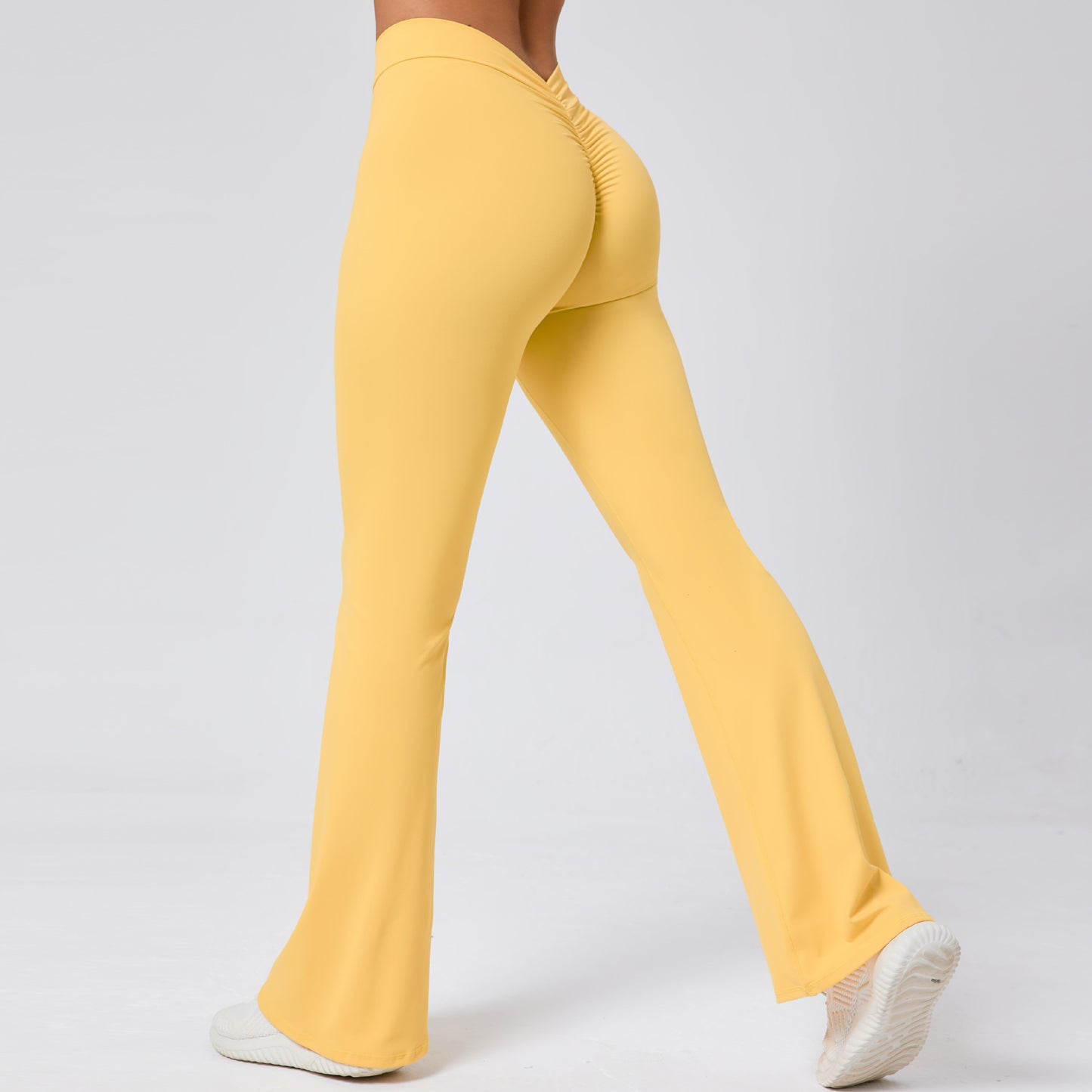 Ladies' Hip Lifting Yoga V Waist Bell-bottom Pants