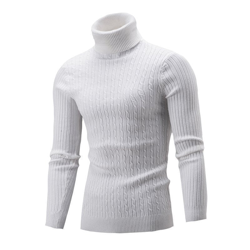 Men's Turtleneck Long Sleeve Sweater Casual Sweater Top