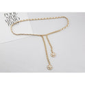 Black And White Metal Female Metal Belt Thin Waist Chain