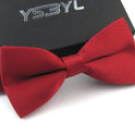 Matte Men's Solid Color Wedding Bow Tie Gentleman Polyester