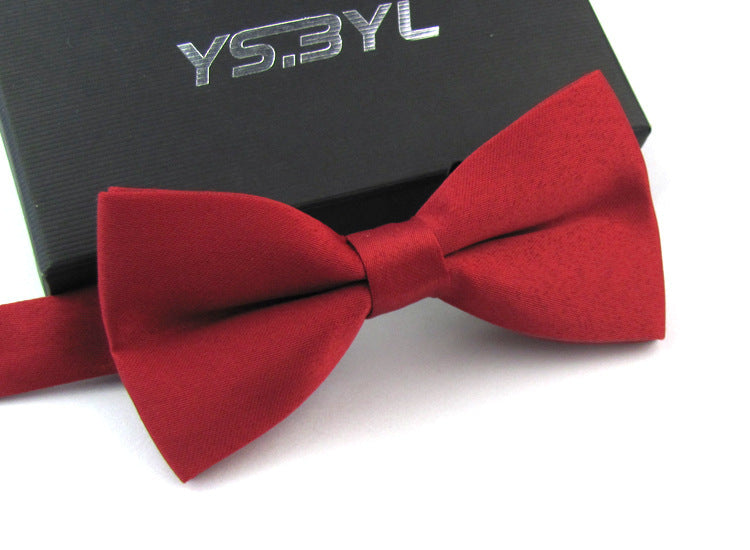 Matte Men's Solid Color Wedding Bow Tie Gentleman Polyester