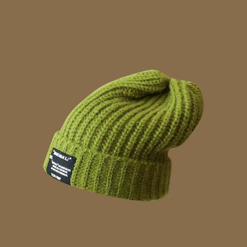 Big Face Makes Face Look Smaller Woolen Cap Warm Female