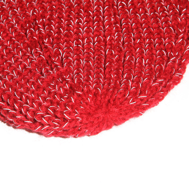 Reflective Filament Knitted Hat Keep Warm At Night