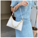 Fashion Stone Texture Shoulder Bag With Chain Women's Underarm Bag