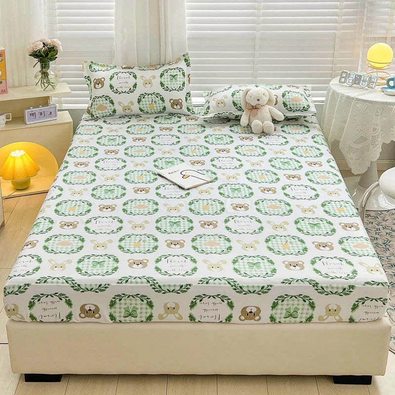 Dust Mattress Protective Cover Three-piece Bed Sheet Set