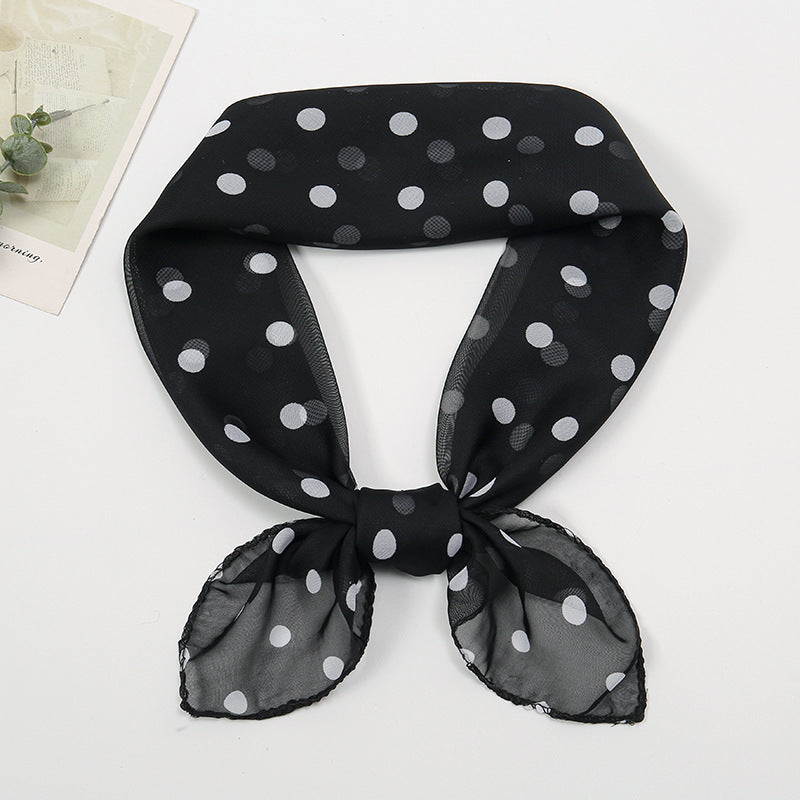 Chiffon Small Silk Scarf Breathable Sun Protection Printing