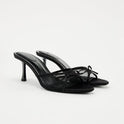 Mesh Breathable Open Toe High Heel Sandals All-match Minimalist Bowknot