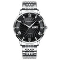 Men's Steel Belt Double Calendar Waterproof Luminous Quartz Watch