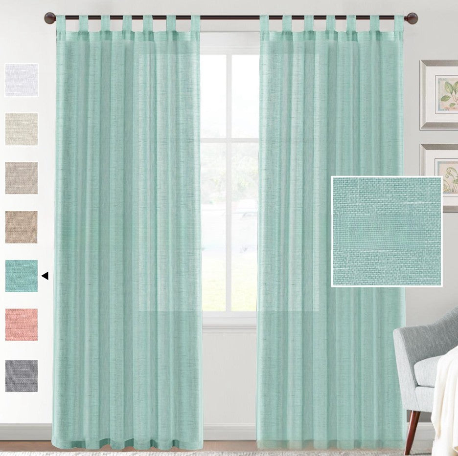 Linen Yarn Curtain Transparent Window Screen