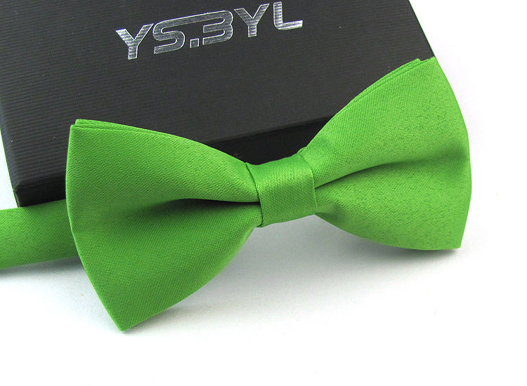 Matte Men's Solid Color Wedding Bow Tie Gentleman Polyester