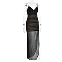 Women's Fashion Voile Split Sling Long Dress