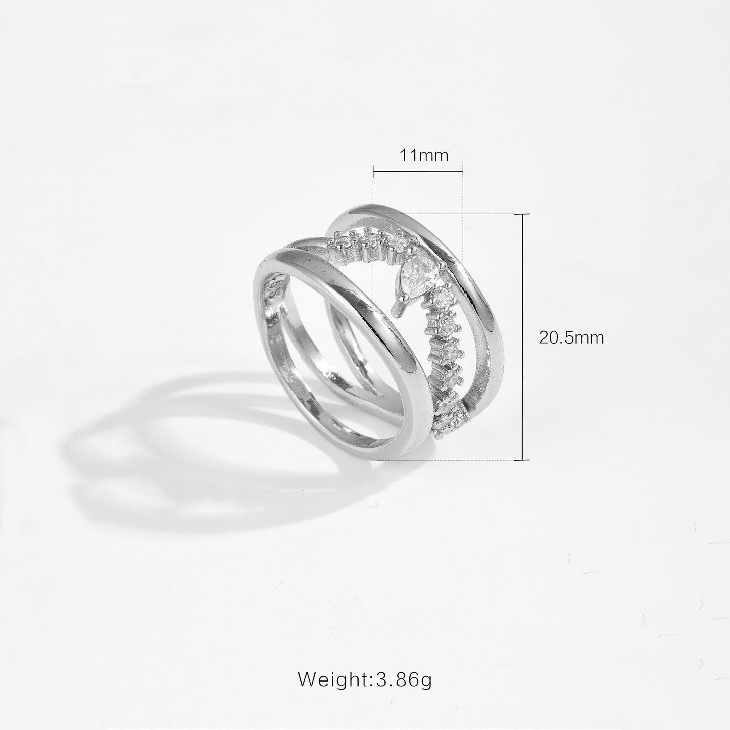 Irregular Design Double-layer Ring