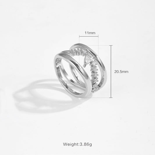 Irregular Design Double-layer Ring