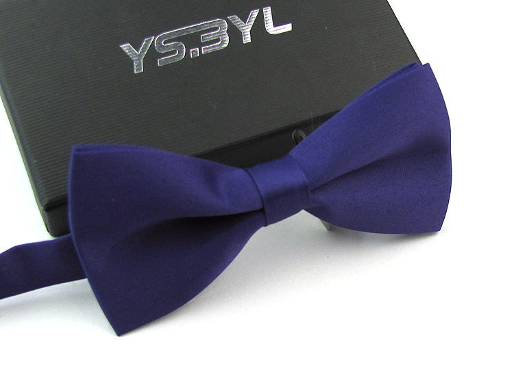 Matte Men's Solid Color Wedding Bow Tie Gentleman Polyester