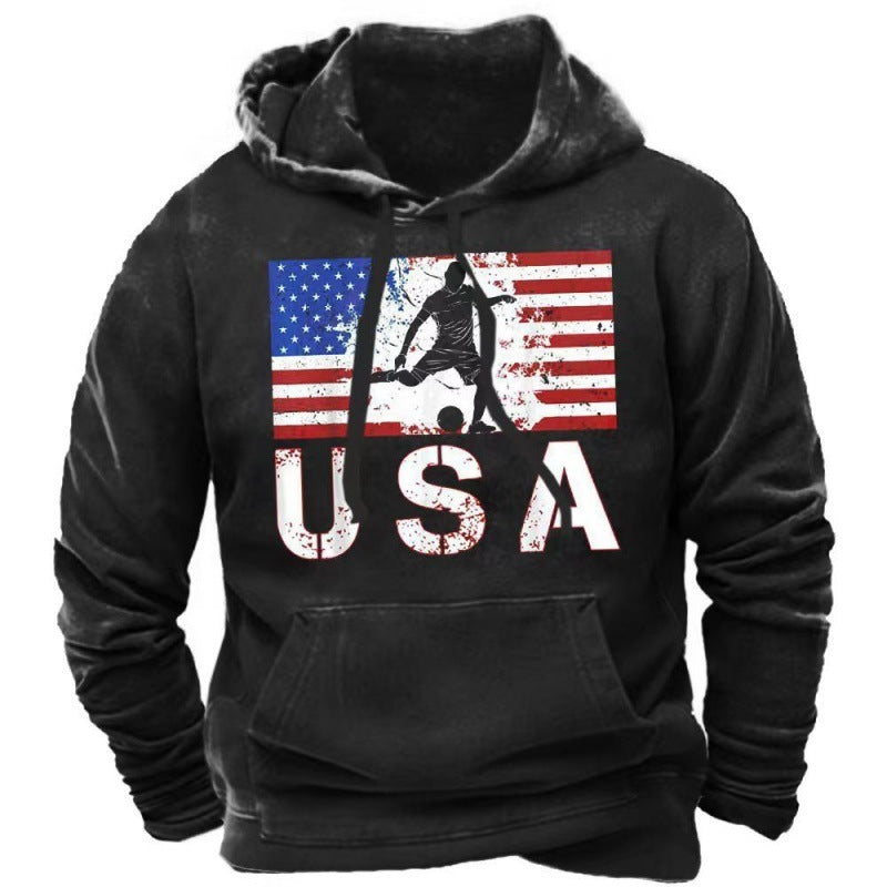 Retro Sweater 3D Printing Plus Size Loose Leisure Pullover Hoodie