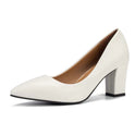 Fashion Women's Chunky Heel Pointed Work Shoes