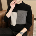 Autumn And Winter Thickened Warm Knitted Bottoming Sweater Men