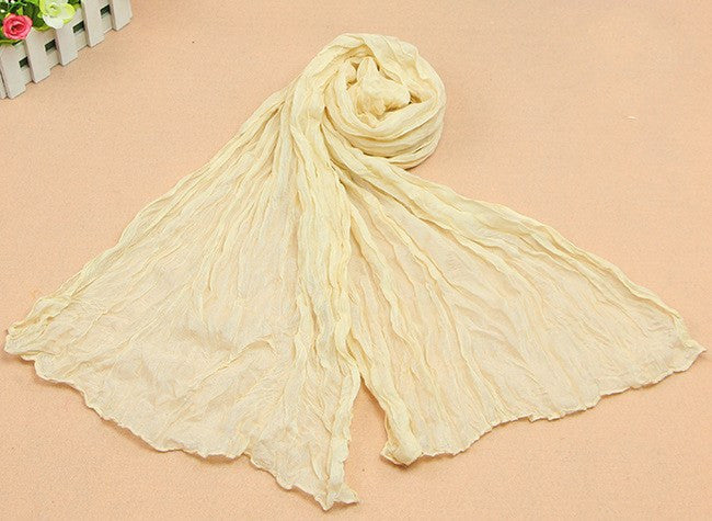 Bali Pure Cotton Yarn Fold Scarf Children Candy Color Autumn