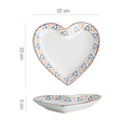 Hand Painted Bakeware Heart Shaped Plate Square Dumpling Plate