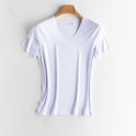 Male ice silk v-neck short sleeve