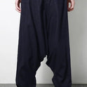 Men's cotton and linen loose casual low-end baggy pants