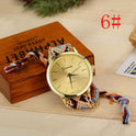 Hand-woven color drawstring watch