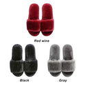 Home furnishing plush one-word plush slippers