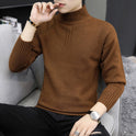 Men's Pure Color Half Collar Sweater