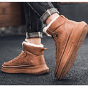 New style plus velvet thick warm high-top sneakers men's cotton shoes Korean fashion casual shoes