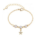 New Style Diamond Cup Hanging Five-pointed Star Diamond Bracelet