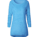 Solid color long-sleeved women's sweater tops Europe and the United States big plush