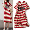 Short sleeve striped dress