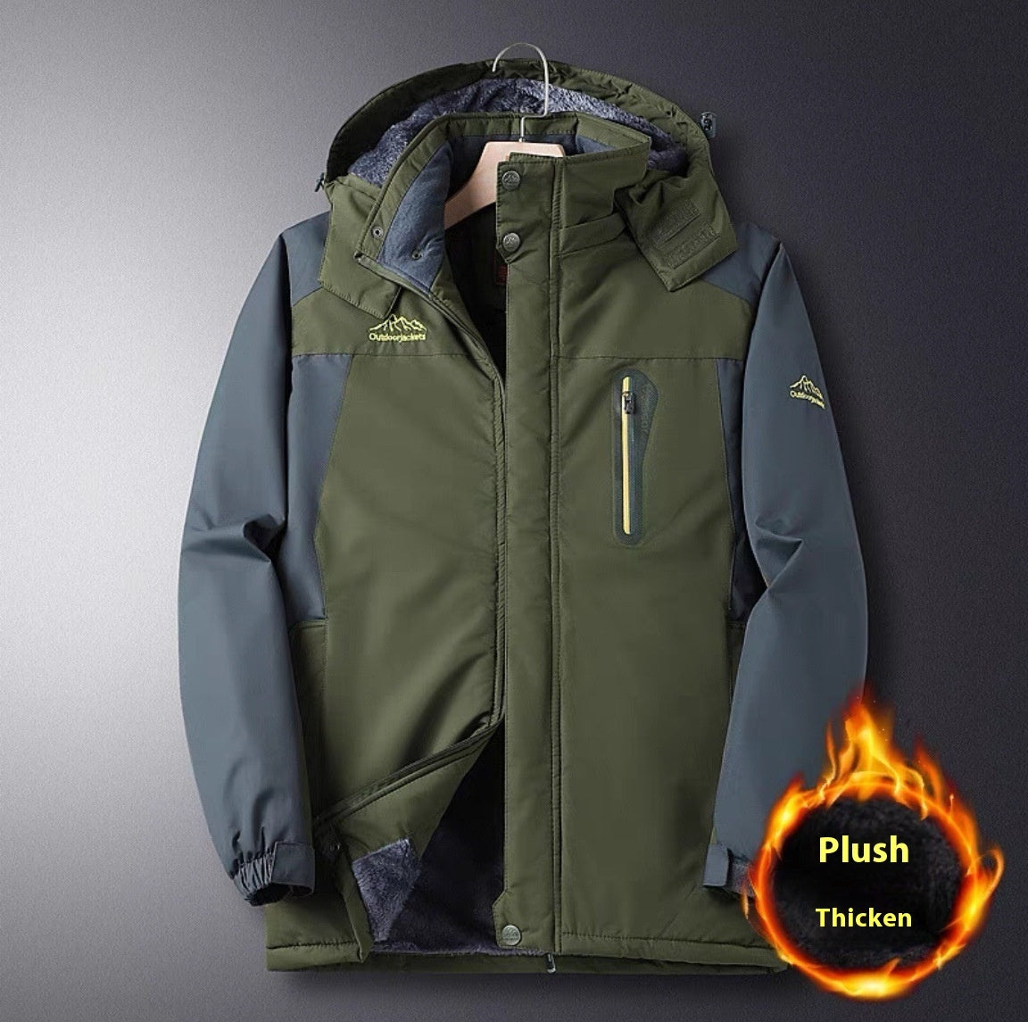 Men's Assault Jacket Fleece-lined Thickened Warm-keeping Cotton Clothing Dad Winter Clothes Coat