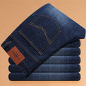 Korean men's straight jeans men's denim trousers