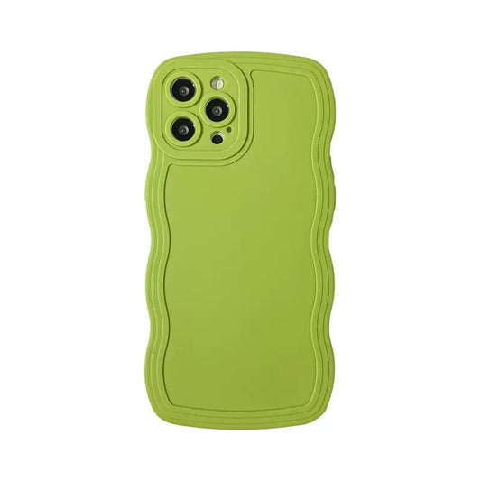 Solid Color Big Wave Suitable For Phone Case Solid Color Drop-resistant Soft Shell