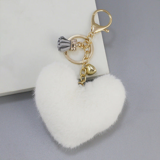 Car Hanging Ornament Rex Rabbit Love Tassel Key Chain