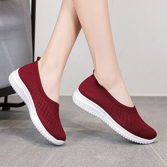 Flat Casual, Breathable And Lightweight Women's Shoes